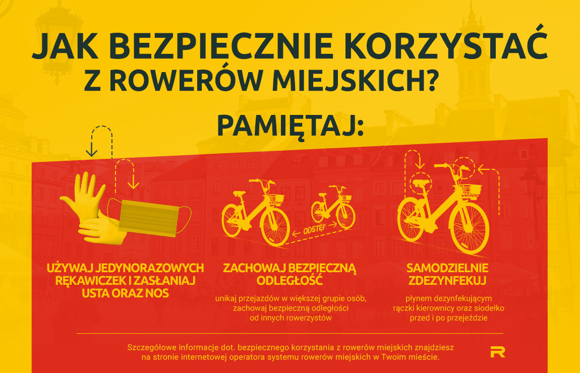 Instrukcja jak bezpiecznie korzystać z rowerów miejskich?